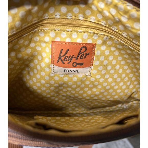 fossil Kay Per Coated Canvas Shoulder Messenger Bag - Picture 3 of 6